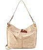 Color:Gold Leaf - Image 2 - Specialty Hide Collection Pier Convertible Leather Crossbody Hobo Bag