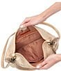 Color:Gold Leaf - Image 3 - Specialty Hide Collection Pier Convertible Leather Crossbody Hobo Bag