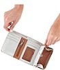Color:Silver - Image 3 - Specialty Hide Collection Robin Leather Compact Wallet