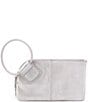 Color:Silver - Image 1 - Specialty Hide Collection Sable Leather Metallic Wristlet