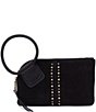 HOBO Studded Suede Sable Wristlet, Color:Black - Image 1