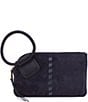 HOBO Suede Whipstich Detail Sable Wristlet, Color:Navy - Image 1