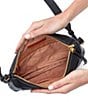 Color:Black - Image 3 - Tripp Medium Leather Crossbody Bag