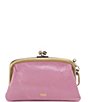 Color:Lilac Rose - Image 2 - Velvet Hide Collection Cheer Leather Clasp Pouch