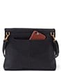 HOBO Velvet Hide Collection Draft Leather Crossbody Bag, Color:Black - Image 2