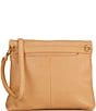 Color:Sandstorm - Image 2 - Velvet Hide Collection Draft Leather Crossbody Bag