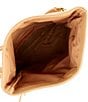 Color:Sandstorm - Image 3 - Velvet Hide Collection Draft Leather Crossbody Bag