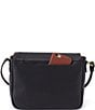 HOBO Velvet Hide Collection Fern Leather Messenger Crossbody Bag, Color:Black - Image 2