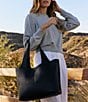 HOBO Vida Leather Tote Bag, Color:Black Biscuit - Image 4