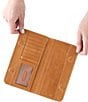Color:Natural - Image 3 - Vintage Hide Collection Angle Continental Wallet