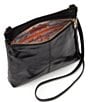Color:Black - Image 4 - Vintage Hide Collection Cambel Leather Crossbody Bag