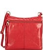 Color:Hibiscus - Image 1 - Vintage Hide Collection Cambel Leather Crossbody Bag