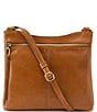 Color:Truffle - Image 1 - Vintage Hide Collection Cambel Leather Crossbody Bag