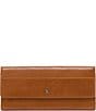 Color:Truffle - Image 1 - Vintage Hide Collection Jill Large Trifold Wallet