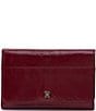 HOBO Vintage Hide Collection Jill Medium Trifold Wallet, Color:Saddleberry - Image 1