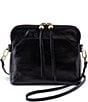 Color:Black - Image 1 - Vintage Hide Collection Reeva Leather Convertible Crossbody Bag