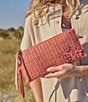 HOBO Wild Rose Woven Straw Vida Wristlet - Image 6