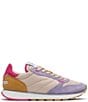 Color:Beige - Image 1 - Aegina Suede Colorblock Retro Sneakers