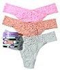 Color:Lip Gloss Pink/Seashell Beige/Pearl Grey - Image 1 - Holiday Original Thong 3-Pack
