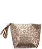 Color:Leopard - Image 1 - Vegan Leather Leopard Print Holy Chic Toiletry Bag