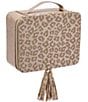 Color:Leopard - Image 1 - Jett Setter Vegan Leather Leopard Makeup Bag