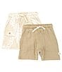 Color:Brown - Image 1 - Baby Boys 3-24 Months Pull-On Cargo Shorts 2-Pack Set