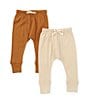 Color:Brown - Image 1 - Baby Boys Newborn-24 Months Pull-On Pants 2-Pack Set