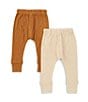 Color:Brown - Image 2 - Baby Boys Newborn-24 Months Pull-On Pants 2-Pack Set