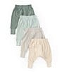 Color:Sand - Image 2 - Baby Boys Newborn-24 Months Pull-On Pants 4-Pack Set