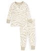 Color:Brown - Image 1 - Baby Clothing Baby Boys 12-24 Months Round Neck Long Sleeve Snug Fit Pajama Set
