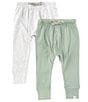 Color:Sage - Image 1 - Baby Clothing Baby Boys Newborn-12 Months Organic Cotton Honest Pant 2-Pack
