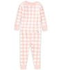 Color:Pink - Image 1 - Baby Clothing Baby Girls 12-24 Months Round Neck Long Sleeve Pajama Top & Pants Set
