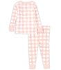 Color:Pink - Image 2 - Baby Clothing Baby Girls 12-24 Months Round Neck Long Sleeve Pajama Top & Pants Set