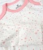 Color:Twinkle Star Pink - Image 2 - Baby Clothing - Baby Girls Newborn - 12 Months Long Sleeve Organic Cotton Bodysuit 5-Pack