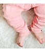 Color:Pink - Image 3 - Baby Girls Clothing - Newborn - 12 Months Organic Cotton Honest Pant 2-Pack