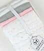 Color:Twinkle Star Pink - Image 3 - Baby Clothing - Organic Cotton Woven Burp Cloths 5-Pack