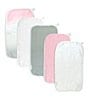 Color:Twinkle Star Pink - Image 1 - Baby Clothing - Organic Cotton Woven Burp Cloths 5-Pack