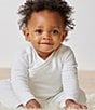 Color:Bright White - Image 3 - Baby Clothing - Baby Newborn-12 Months Matelasse Organic Side Snap Coverall