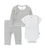 Color:Light Grey Heather - Image 1 - Baby Clothing - Newborn - 6 Months Organic Cotton Take Me Home Set