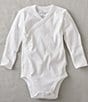 Color:Bright White - Image 2 - Baby Clothing - Baby Newborn - 9 Months Long Sleeve Organic Cotton Kimono Bodysuit 3-Pack