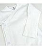 Color:Bright White - Image 3 - Baby Clothing - Baby Newborn - 9 Months Long Sleeve Organic Cotton Kimono Bodysuit 3-Pack