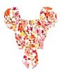 Color:Orchid/Mauve - Image 2 - Big Girls 7-16 Crossover Crochet Trim Peasant Top