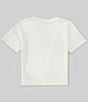 Color:White - Image 2 - Big Girls 7-16 Short Sleeve Large Rosette Tunic Top