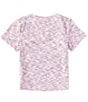 Color:Rainbow - Image 2 - Big Girls 7-16 Short Sleeve Space Dye Rib Knit T-Shirt