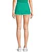 Color:Green - Image 2 - Cross Front Detail White Trim Athletic Skirt