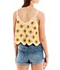 Color:Natural/Yellow - Image 2 - Daisy Crochet Tank Top