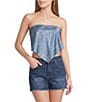 Honey & Sparkle Bandana Printed Tie Back Pointed Hem Top - Image 1