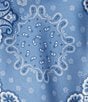 Honey & Sparkle Bandana Printed Tie Back Pointed Hem Top - Image 5