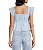 Honey & Sparkle Embroidered Eyelet Smocked Baby Doll Top - Image 6