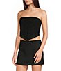 Honey & Sparkle Embroidered Eyelet Tie Back Pointed Hem Top - Image 1